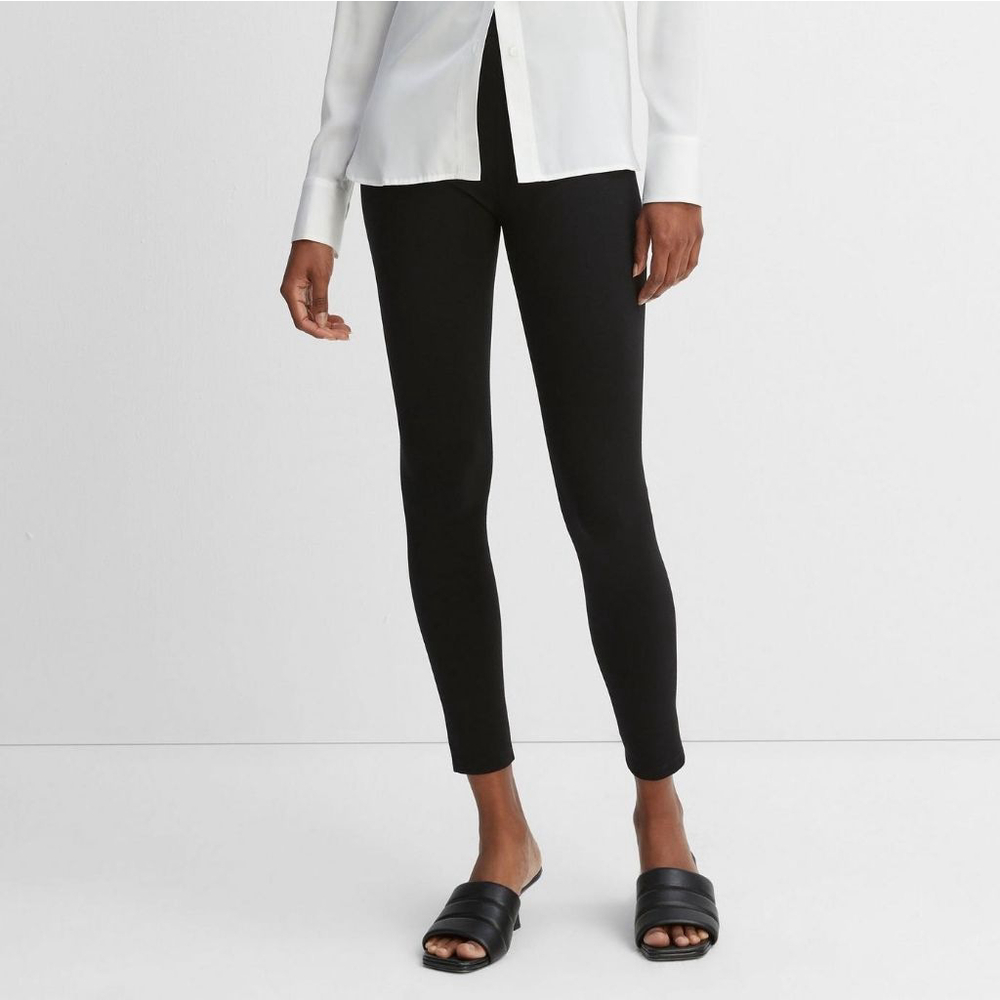 Vince Legging Solid Black Ponte Pull On Basic Min… - image 1